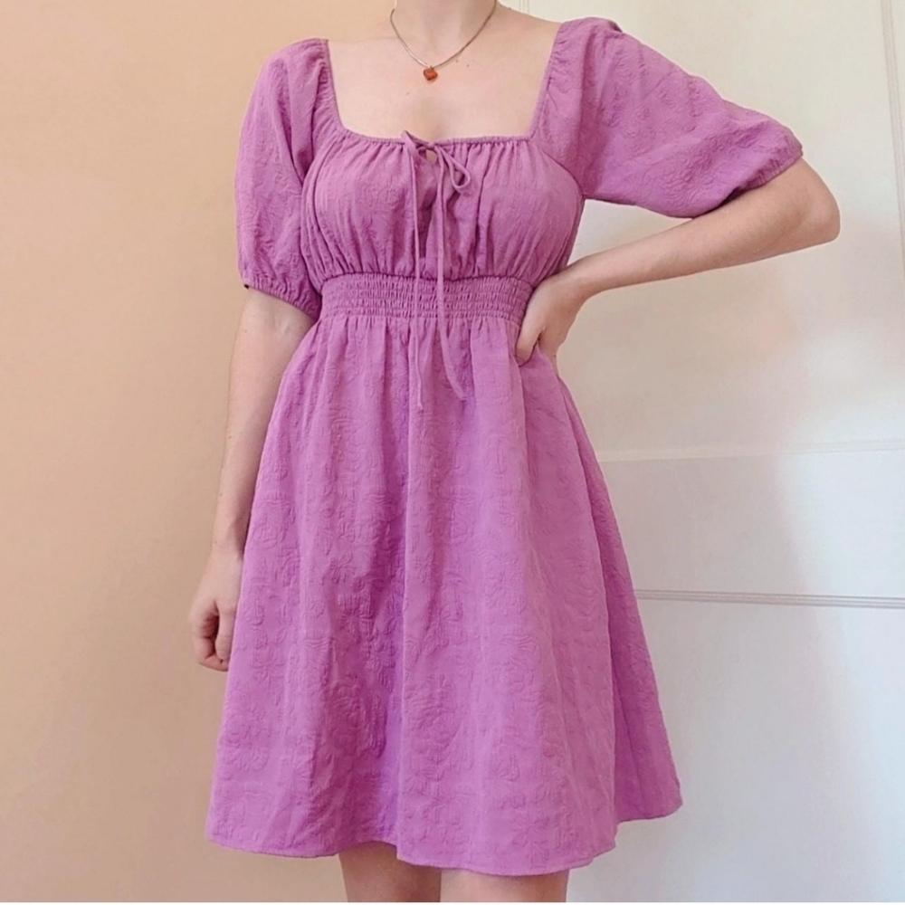 Purple Floral Mini Dress- Modcloth